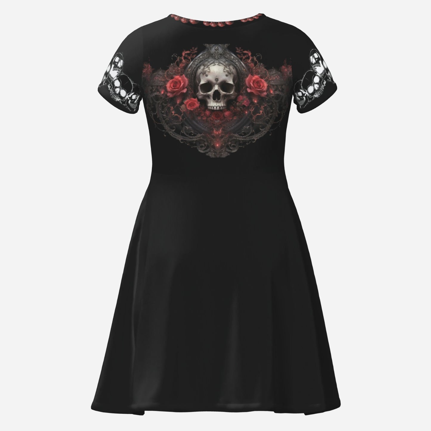CRIMSON REQUIEM WITH LAUGHING SKULL SLEEVES