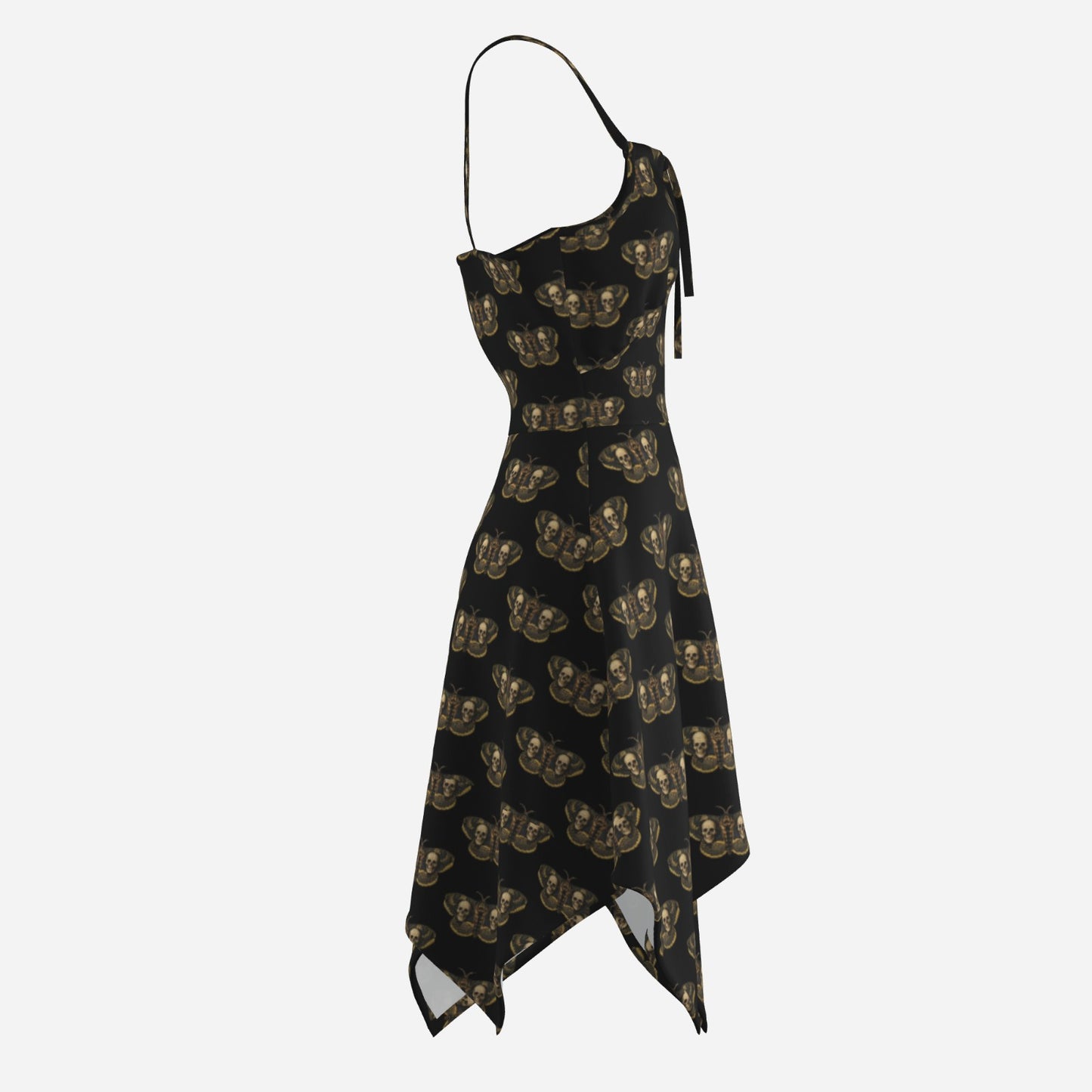 DOUBLE SKULL MOTH MOTIF IN BLACK. BY DRACUL 1462