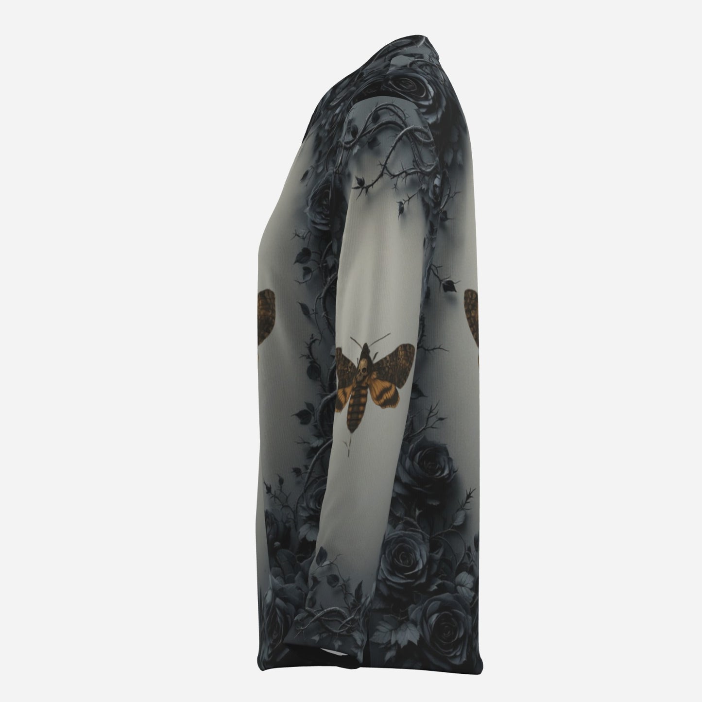 black rose and vine framed Deaths Head Hawk Moth