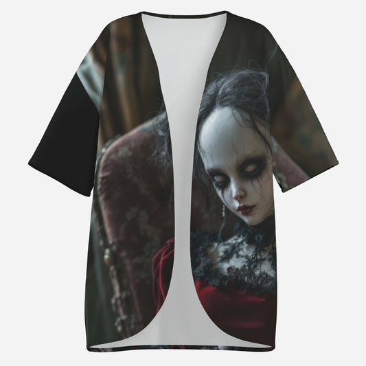 All-Over Print Women's Kimono Cardigan Blouse Tops