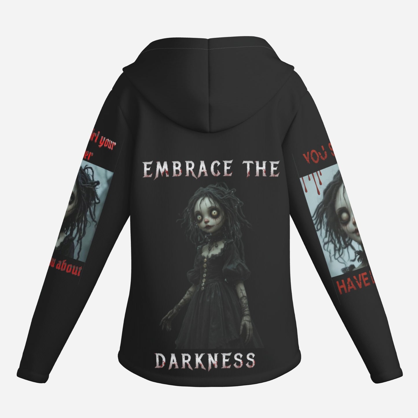 “Embrace the Darkness” Hoodie ft. Annie Umbra Morții