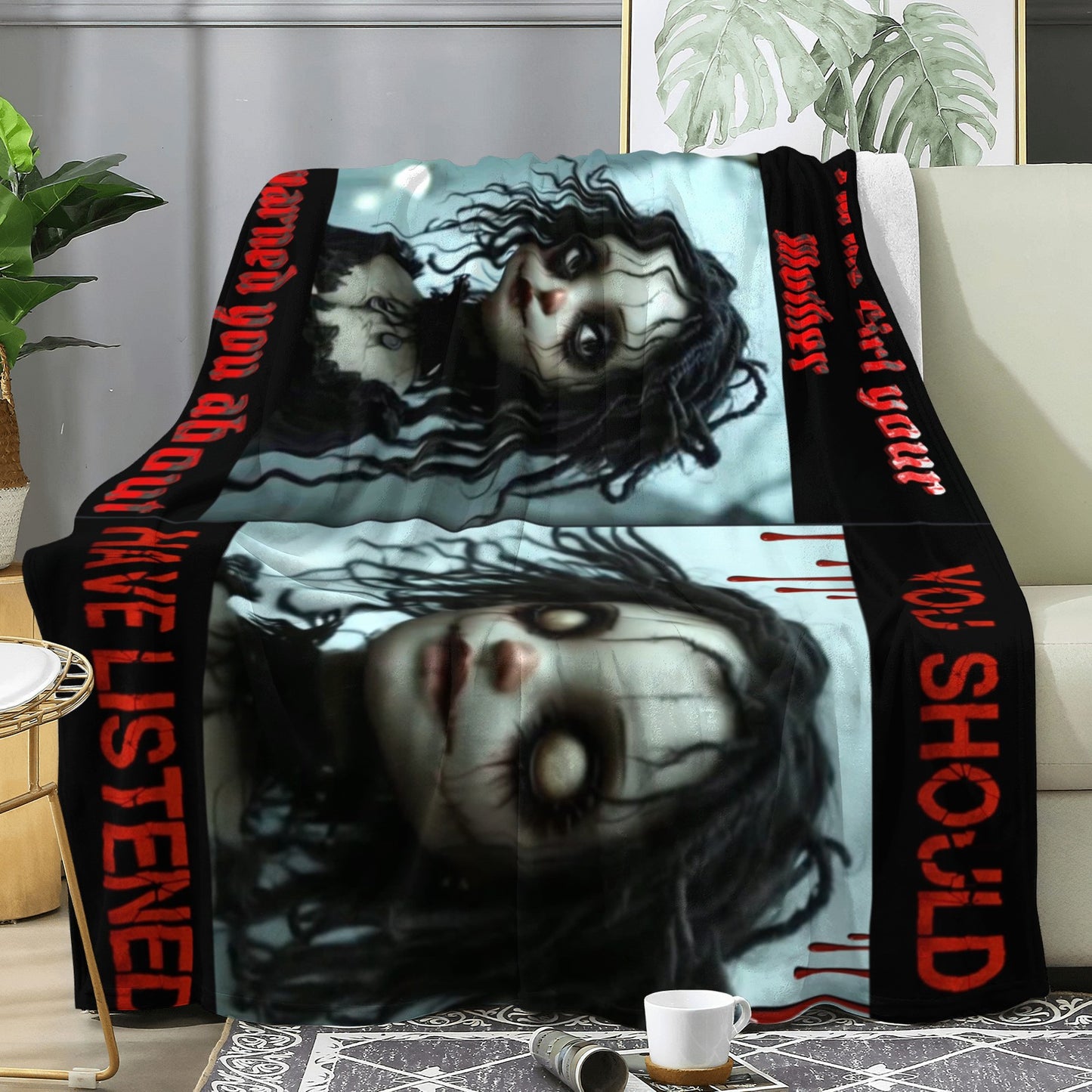 Fleece Throw Mothers warning