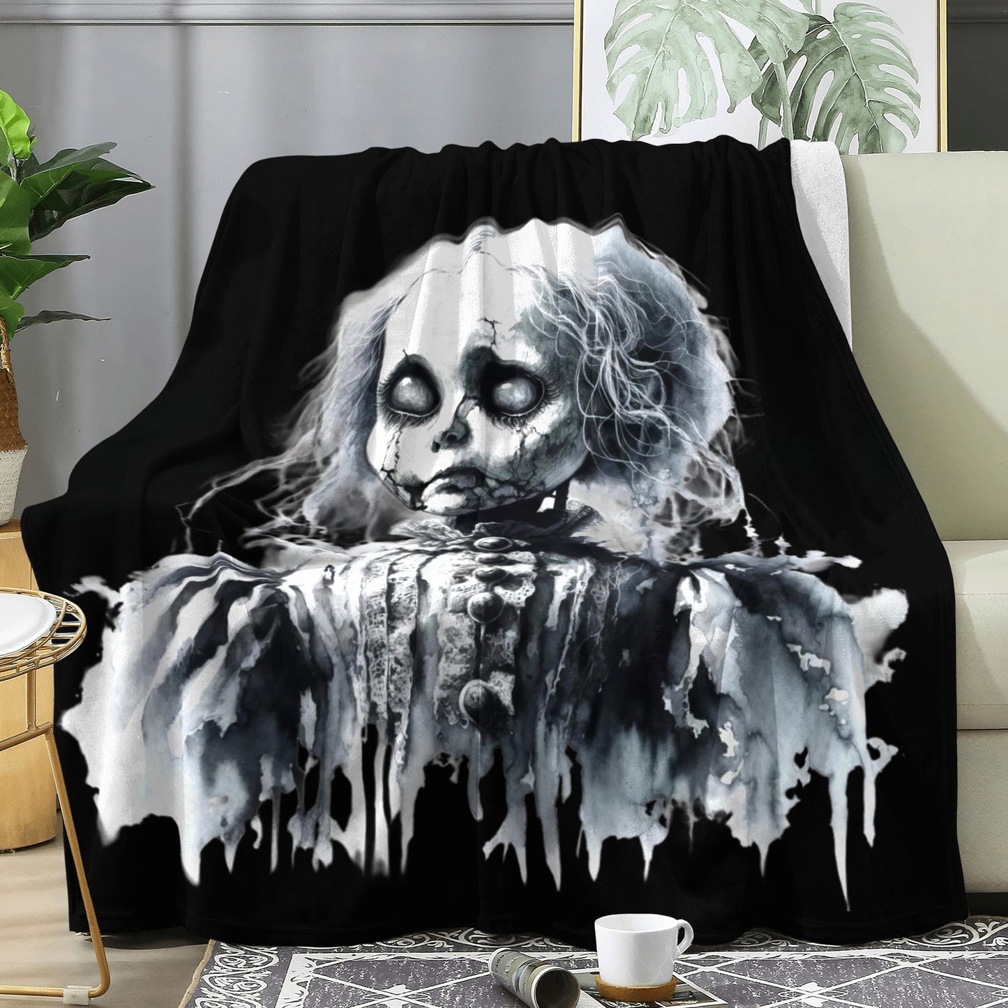 Fleece Throw DOLL OF THE DAMNED