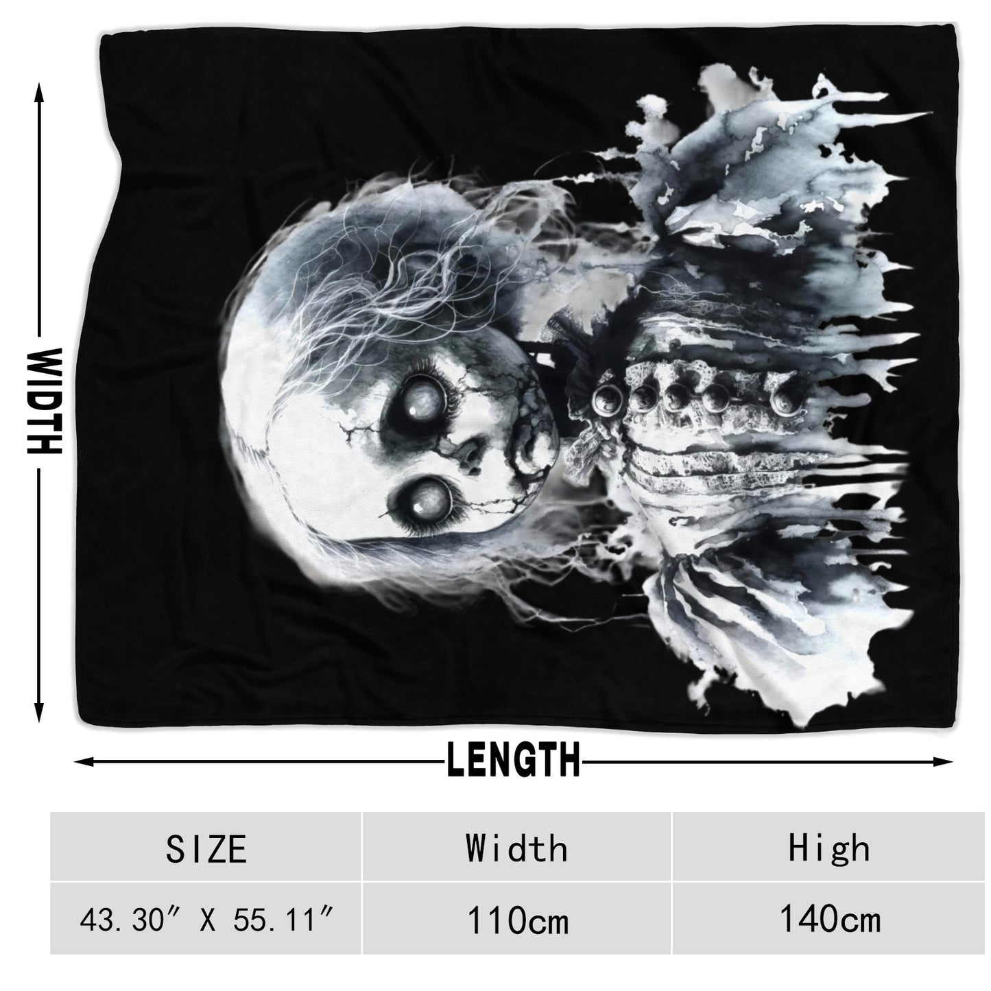 Fleece Throw DOLL OF THE DAMNED