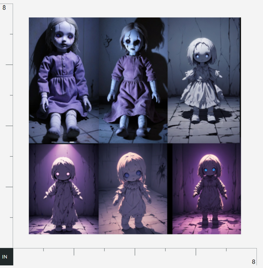 Haunted Doll Dress Fabric Pattern – “Asylum Lace”