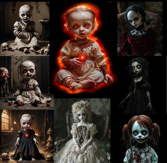 Occult Doll Couture Fabric Pack – “Midnight Nursery” Collectio