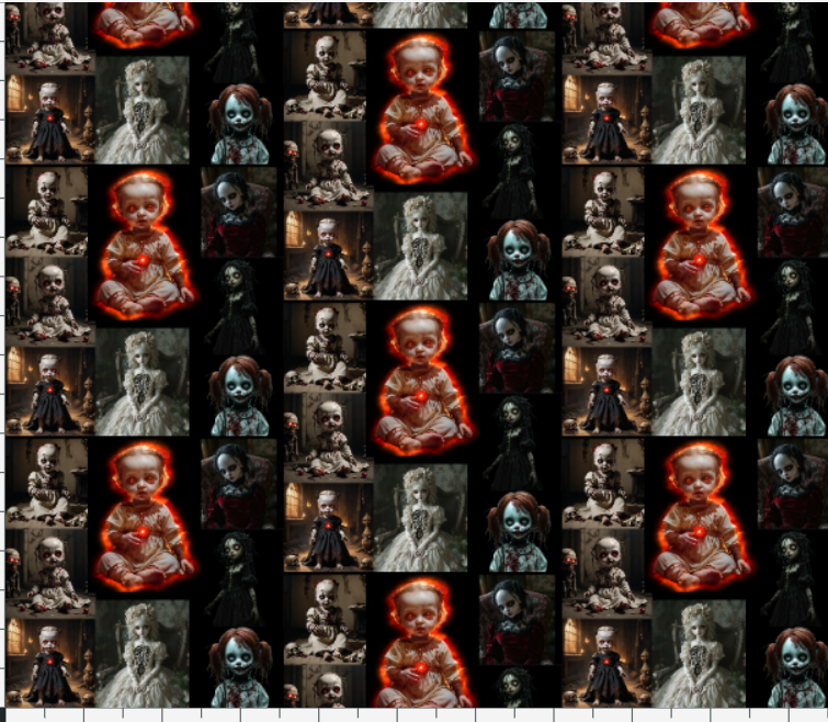 Occult Doll Couture Fabric Pack – “Midnight Nursery” Collectio