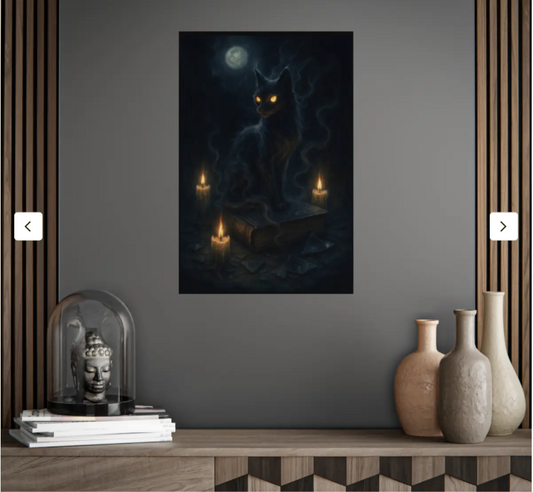 witch’s familiar Thistle the Smoke Cat poster